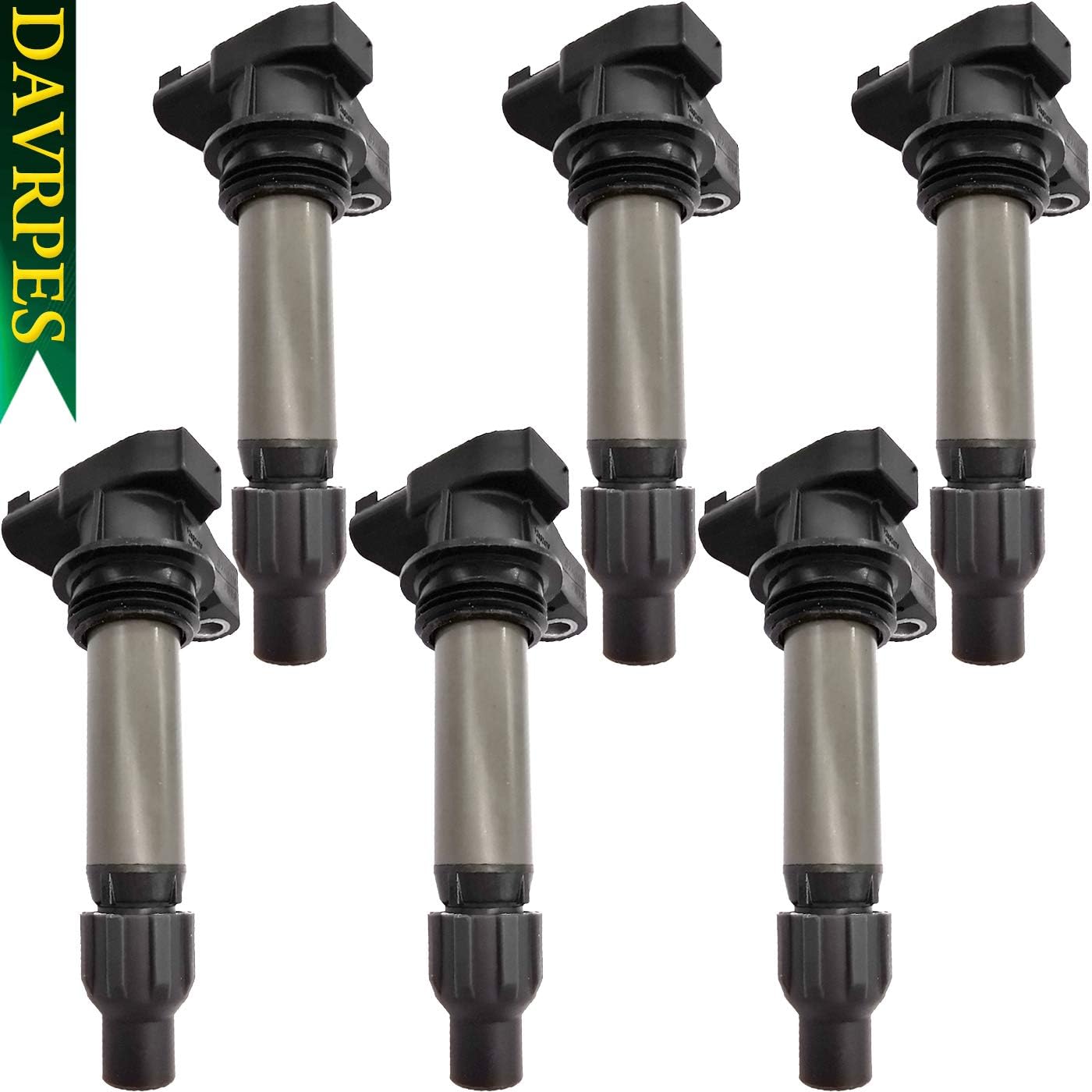 6Pcs 12632479 D515C Ignition Coils Pack For Buick Cadillac CTS SRX XTS Chevy Camaro Equinox Impala GMC Terrain Pontiac Saab Saturn Suzuki V6 3.0L 3.2L 3.6L Engine Replace# D500C｜D597A｜5C1612