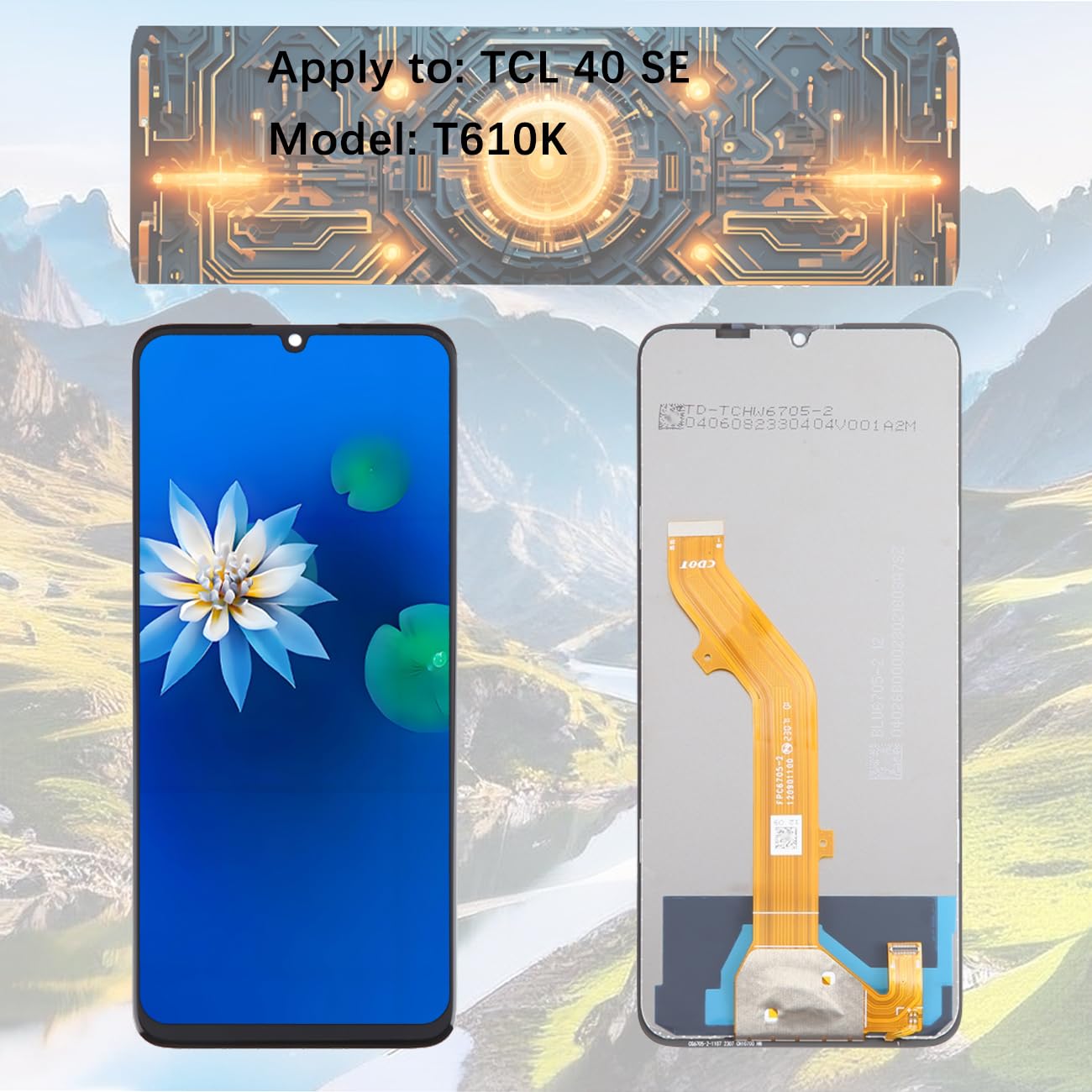 H&LYCYJ Schermo di ricambio per schermo LCD TCL 40 SE T610K con kit