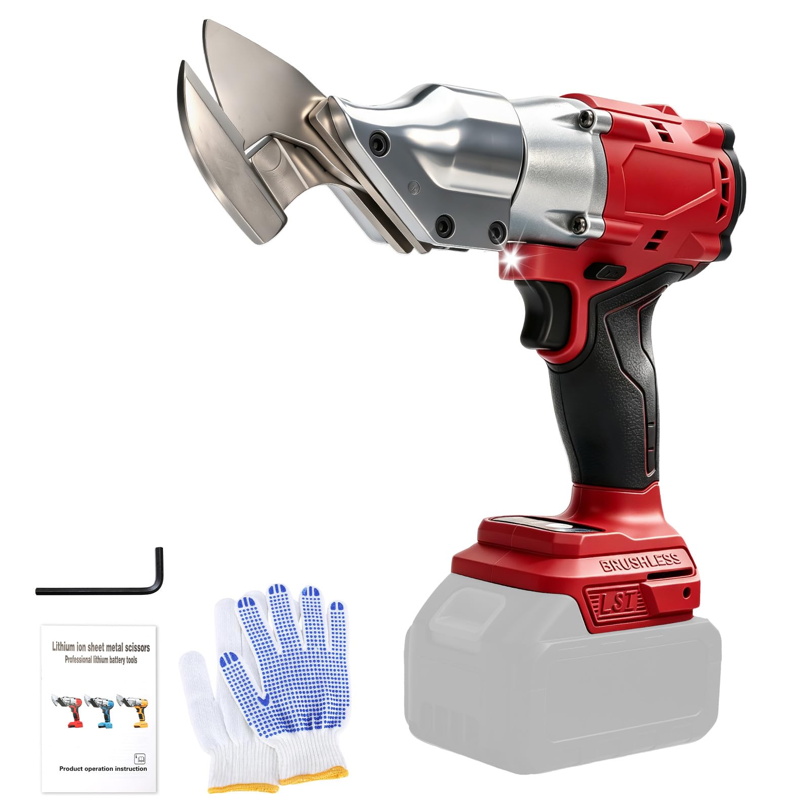 Cizalla de metal inalámbrica compatible con batería Milwaukee de 18 V (sin batería)