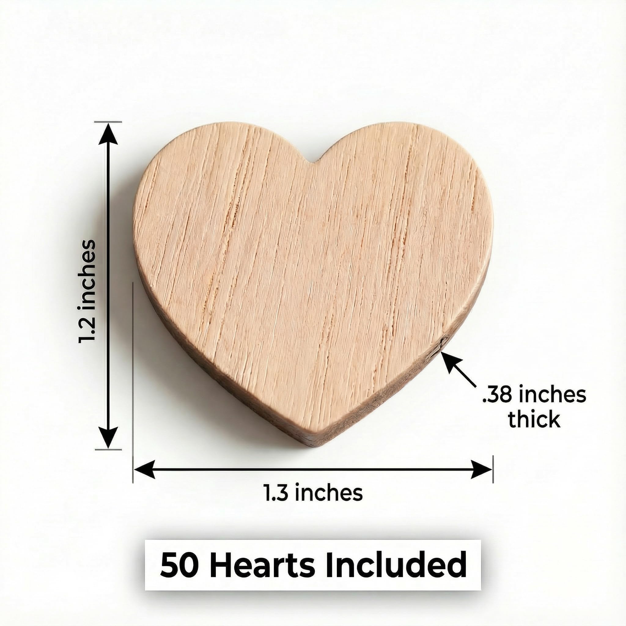 Wooden Hearts for Crafts - Tokens for Baby Shower Guest Book