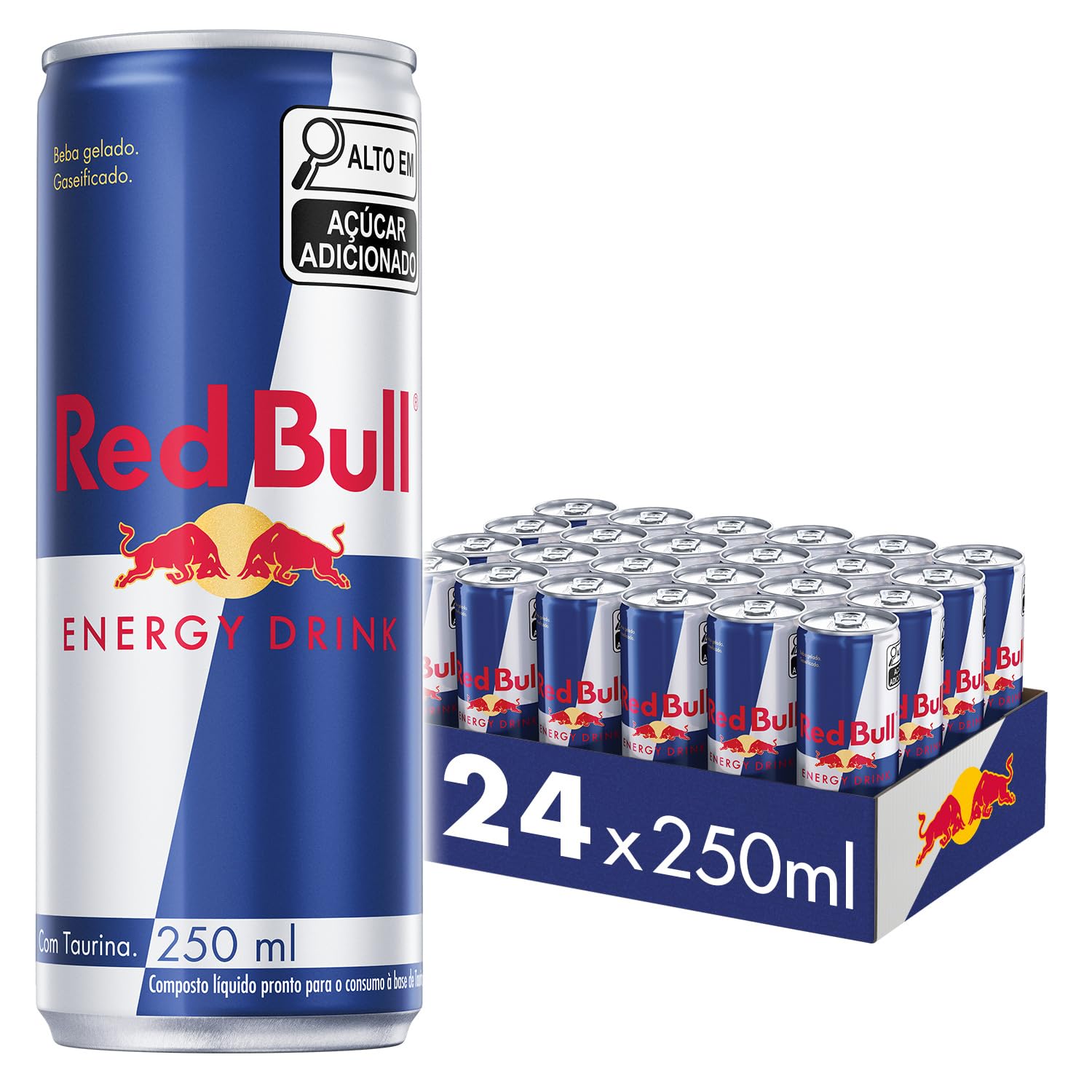 Red Bull エナジードリンク 250ml 24本 Red Bull Energético, Energy Drink, 250ml, 24 latas | Amazon.com.br