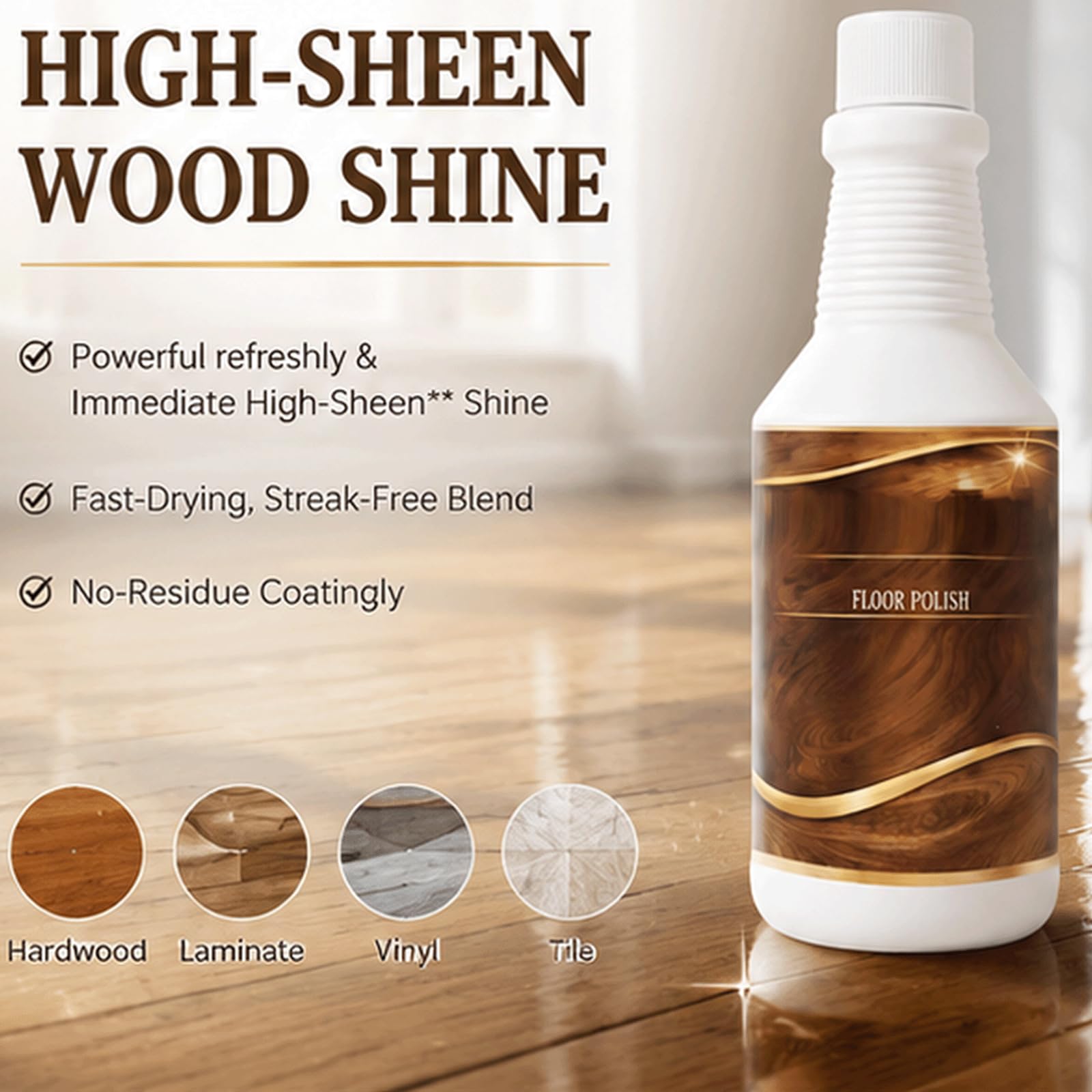 Limpiador de pisos de madera y buffly, refuerzo de brillo multiárea para madera dura,laminado y vinilo,piso de alto brillo buffly mistly, madera de secado rápido arealy buffly para muebles, (2 piezas)