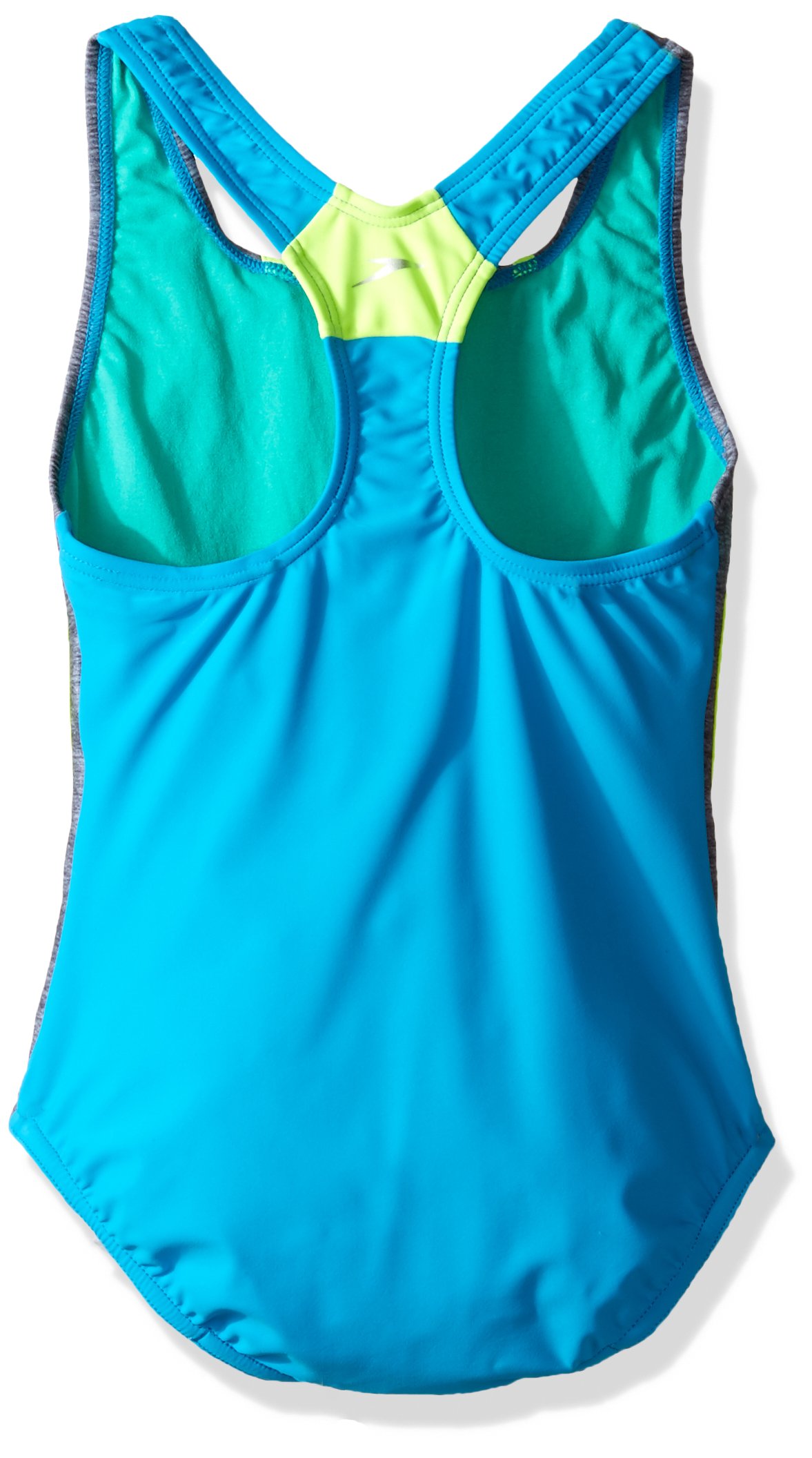 Speedo Costume da Bagno Intero da Ragazza, con Spalline Spesse e Schiena Incrociata, Stampato, Confezione da 1 Pezzo