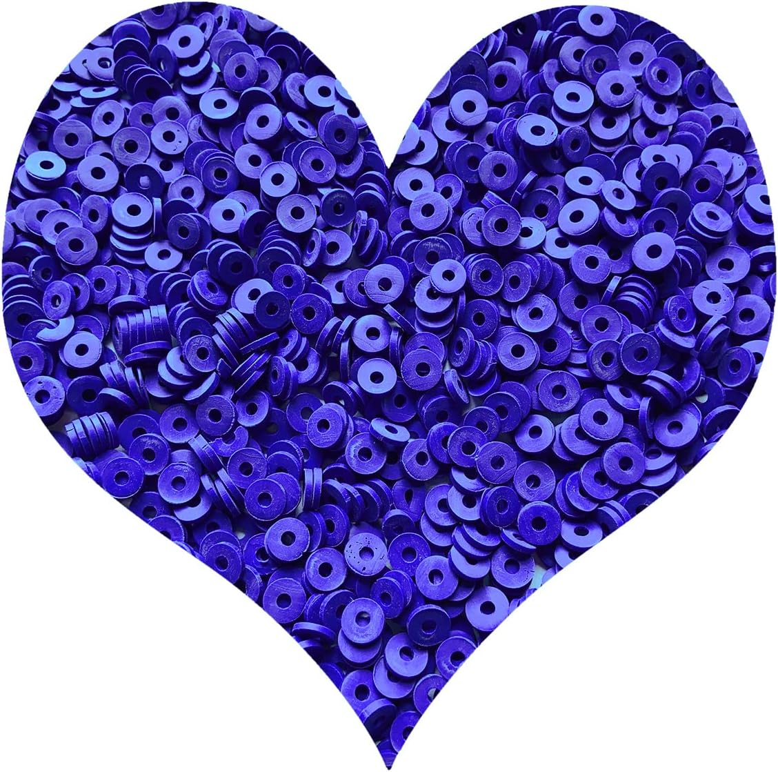 3000Pcs Clay Beads Flat Round Polymer Bead Vinyl Heishi