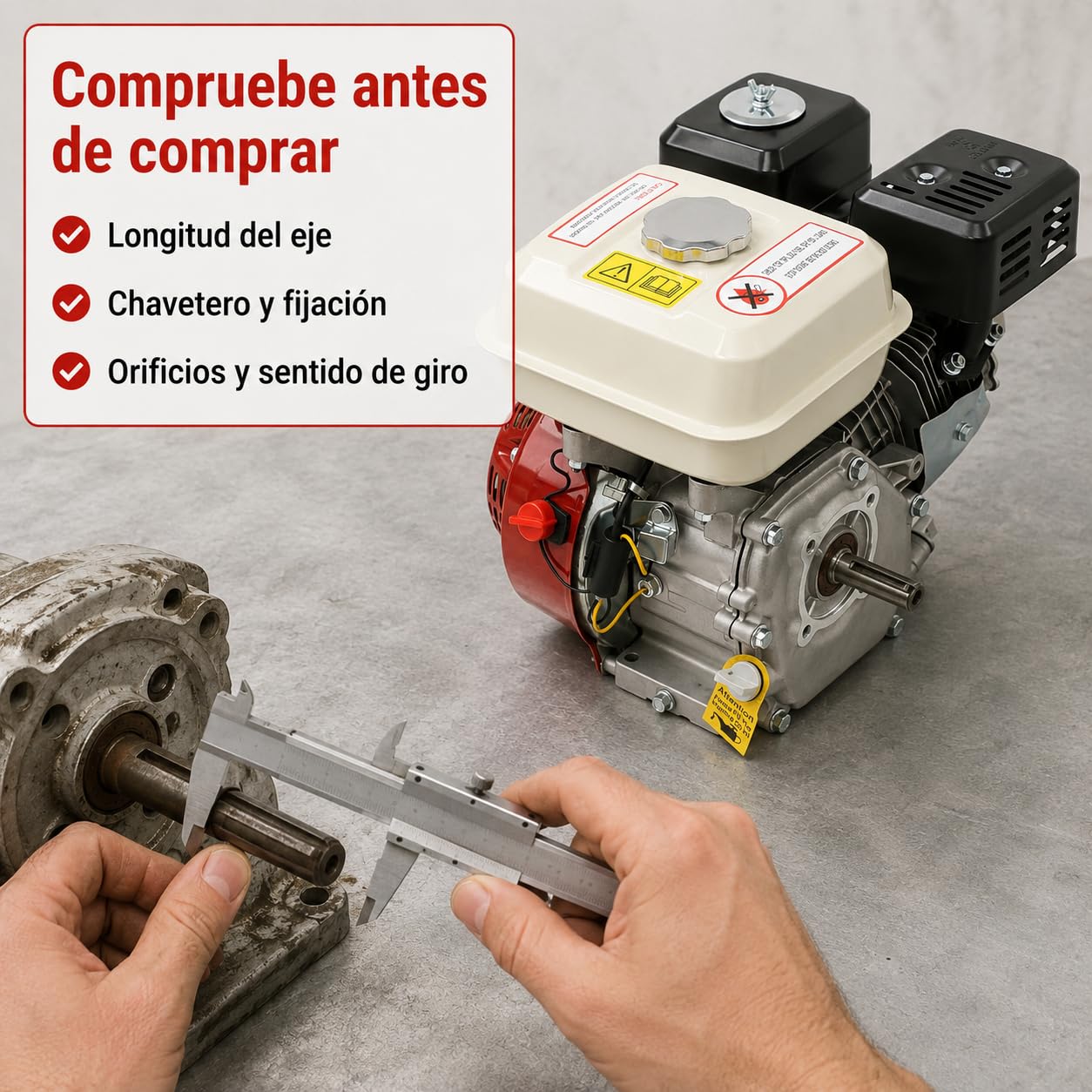 Motor de gasolina de 4 tiempos de 7,5 CV 212 cc con eje de levas de 19 mm | Motor multiusos refrigerado por aire con sensor de aceite y depósito de 3,6 L para generador de bomba kart y cortacésped