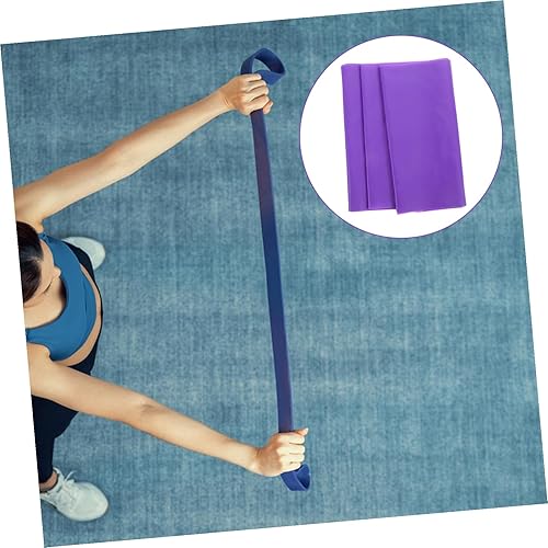 Miniatura 5 de Luxshiny Juego de 3 bandas de resistencia moradas resistentes y elásticas para estirar, pilates, yoga, terapia física, entrenamiento en casa y