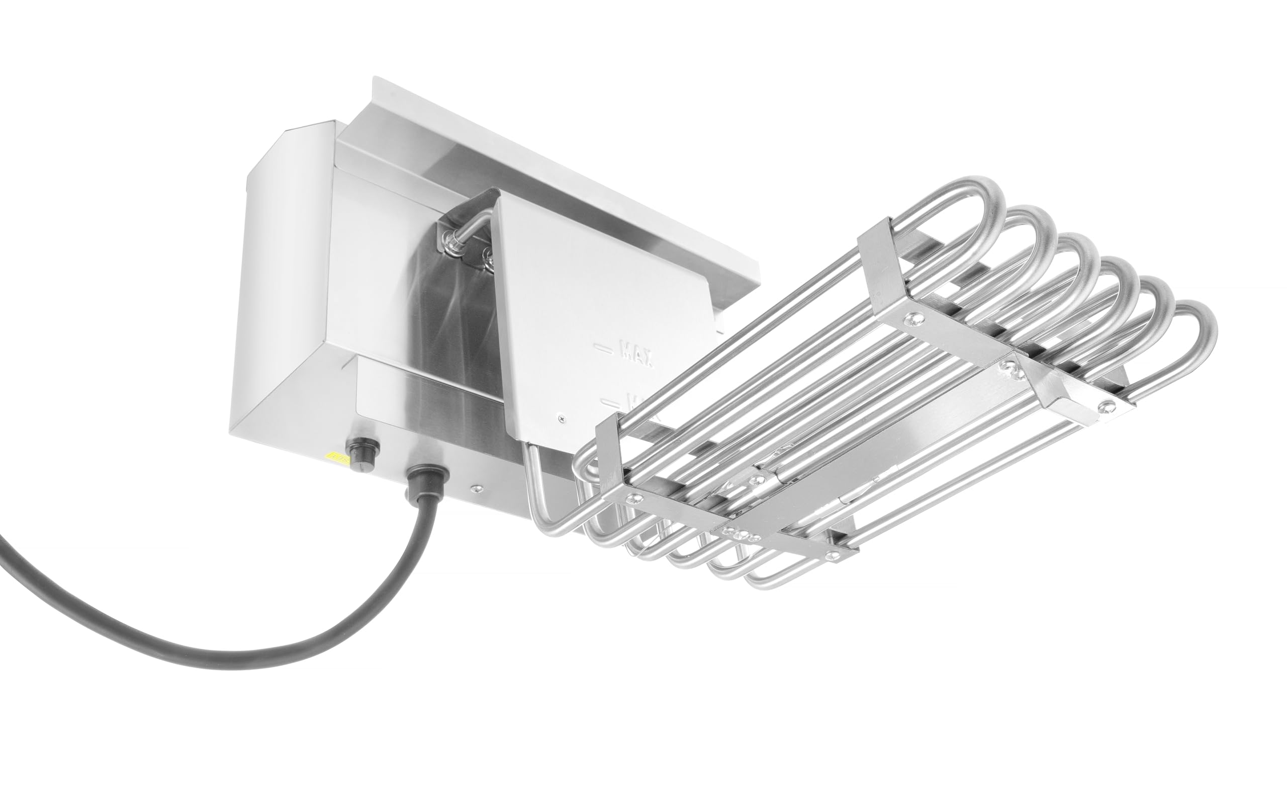HENDI Freidora eléctrica XL GOLIATH, con grifo de vaciado, 50 °C-190 °C, zona fría, con tapa y cesta de freír, 10L, muy potente: 10200W, 400V, 300x585x(H)392mm, acero inoxidable