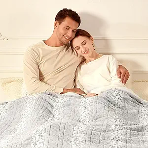 Bearhug Electric Blanket Queen Size 84" x 90", Dual Controllers, Faux Fur & Sherpa Heated Blanket, 10 Heating Levels & 1-12H Auto Off, Over-Heat Protect, ETL, Machine Washable