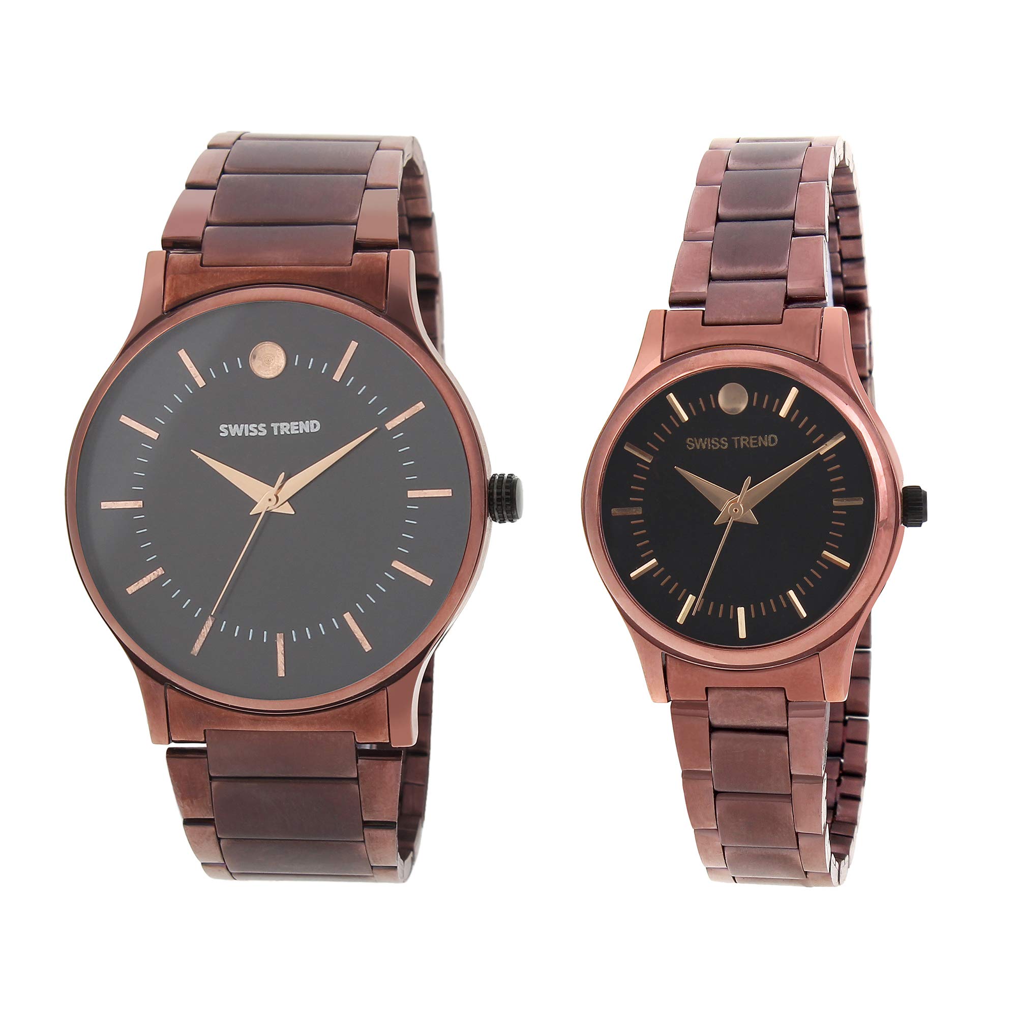 Swiss Trend Stainless Steel Couple Analogue Watches (B07MY18246) Amazon Price History, Amazon Price Tracker