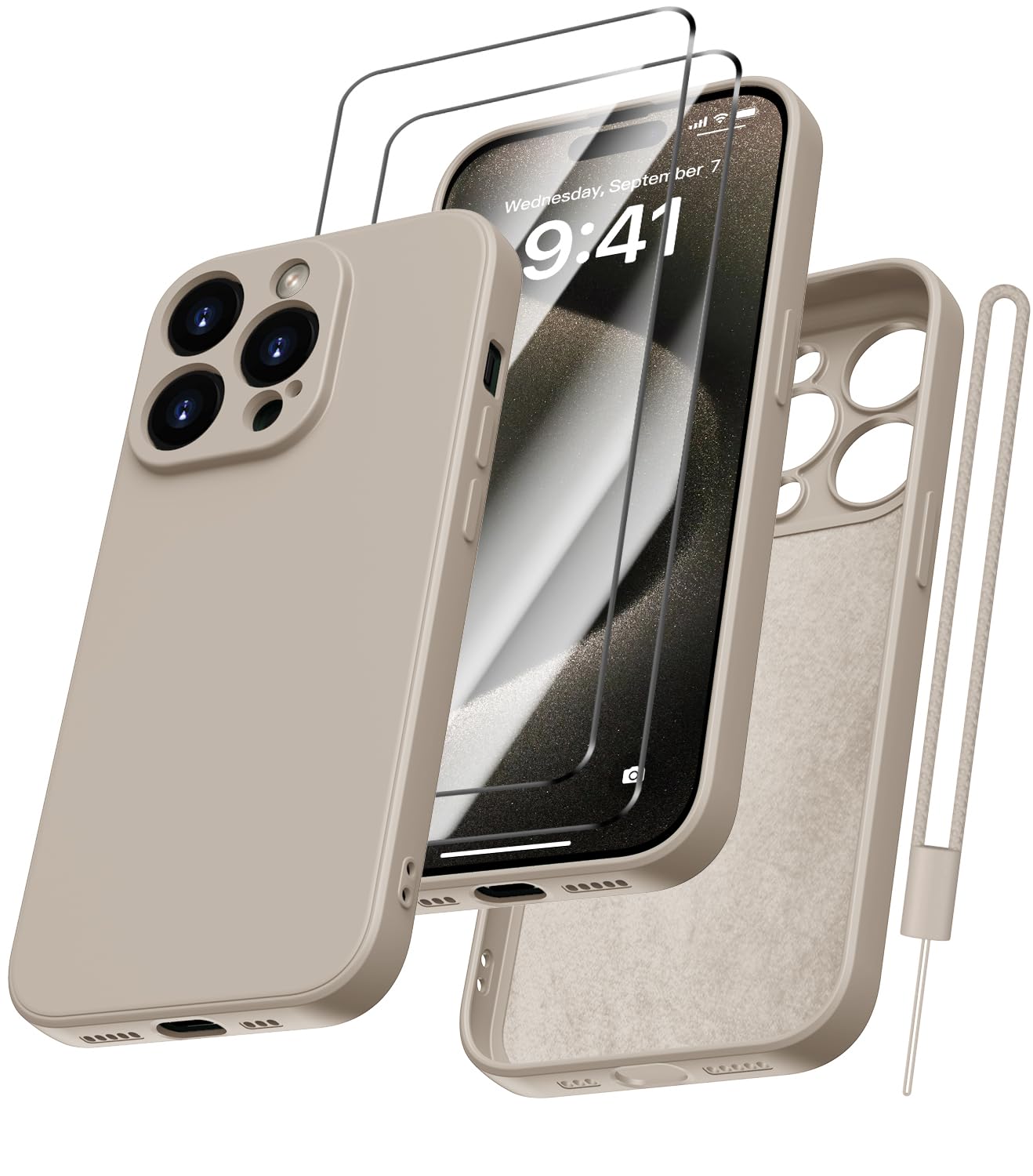 HGH Custodia In Silicone Per IPhone 15 Pro Max Con Cordino – Morbida E Antiurto Con Fodera In Microfibra - 2