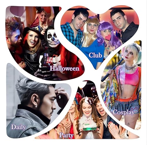 Miniatura 6 de Paquete de 2 unidades de cera temporal de color gris plateado con 1 cepillo de tinte, crema de peinado natural instantánea de 4.23 onzas, barro de