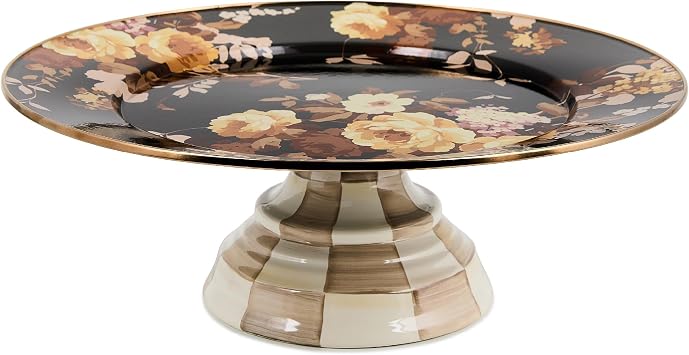 MacKenzie-Childs Wild Rose Pedestal Platter