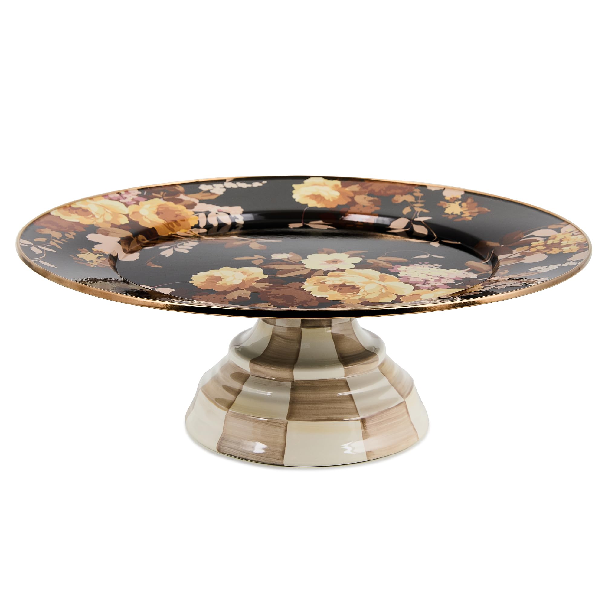 Amazon.com: MACKENZIE-CHILDS Enamel Pedestal Platter, Round Cake