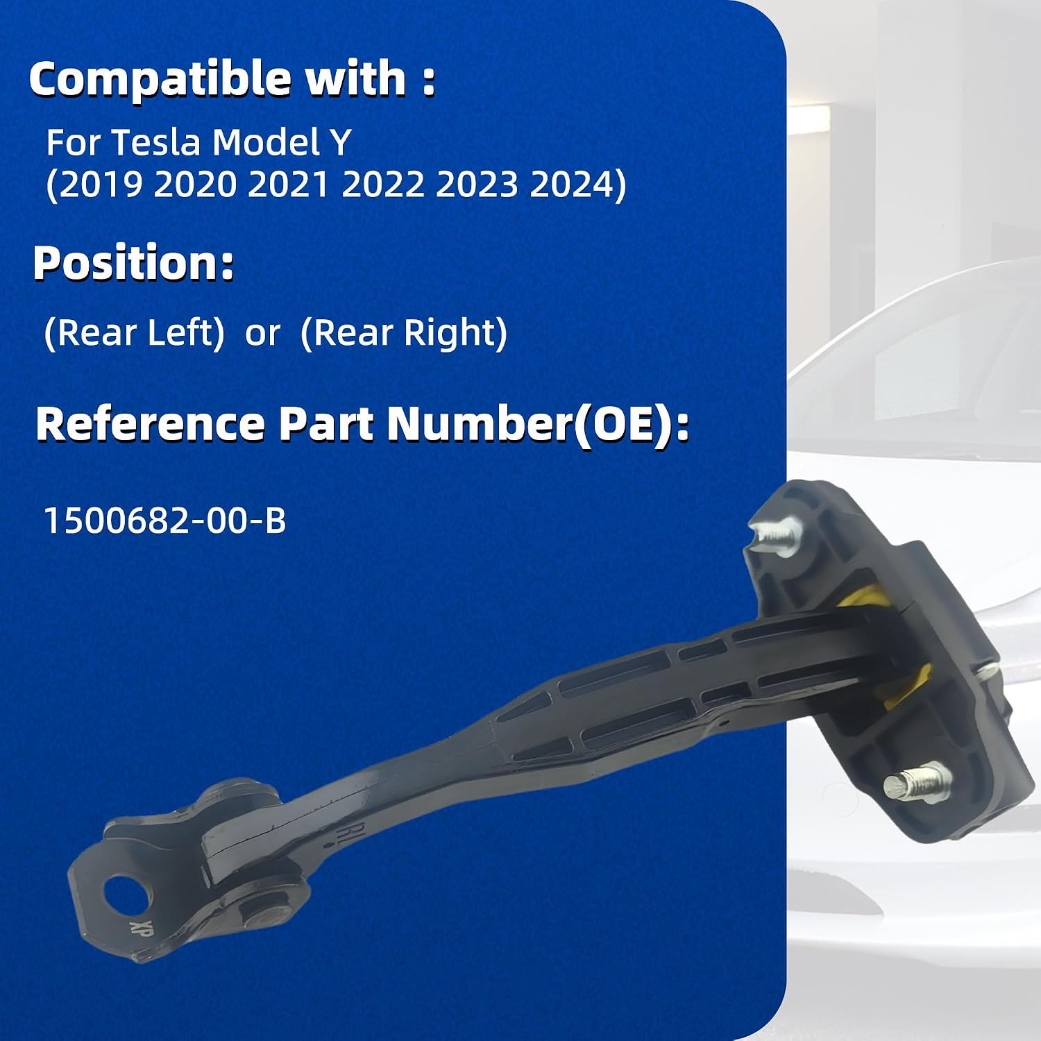 for Tesla Model Y Rear Door Check Stop Strap Compatible with Model Y 2019-2024 Door Check Limiter Check Replacement#1500684-00-B(Rear Left or Right)