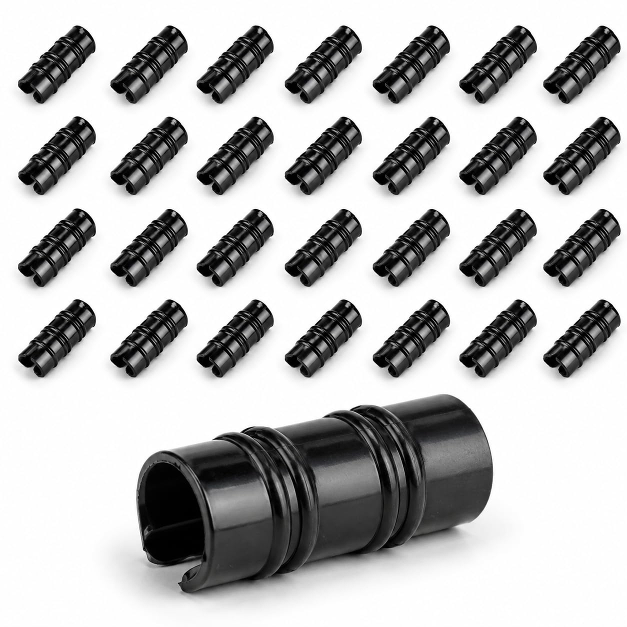 Eapeato Black 30 Pcs Greenhouse Clips 1 Inch, Plastic Garden Clamps For Pvc Pipe, Greenhouse Film,Plant Cover, Row Cover, Garden Netting, Frame Shelters
