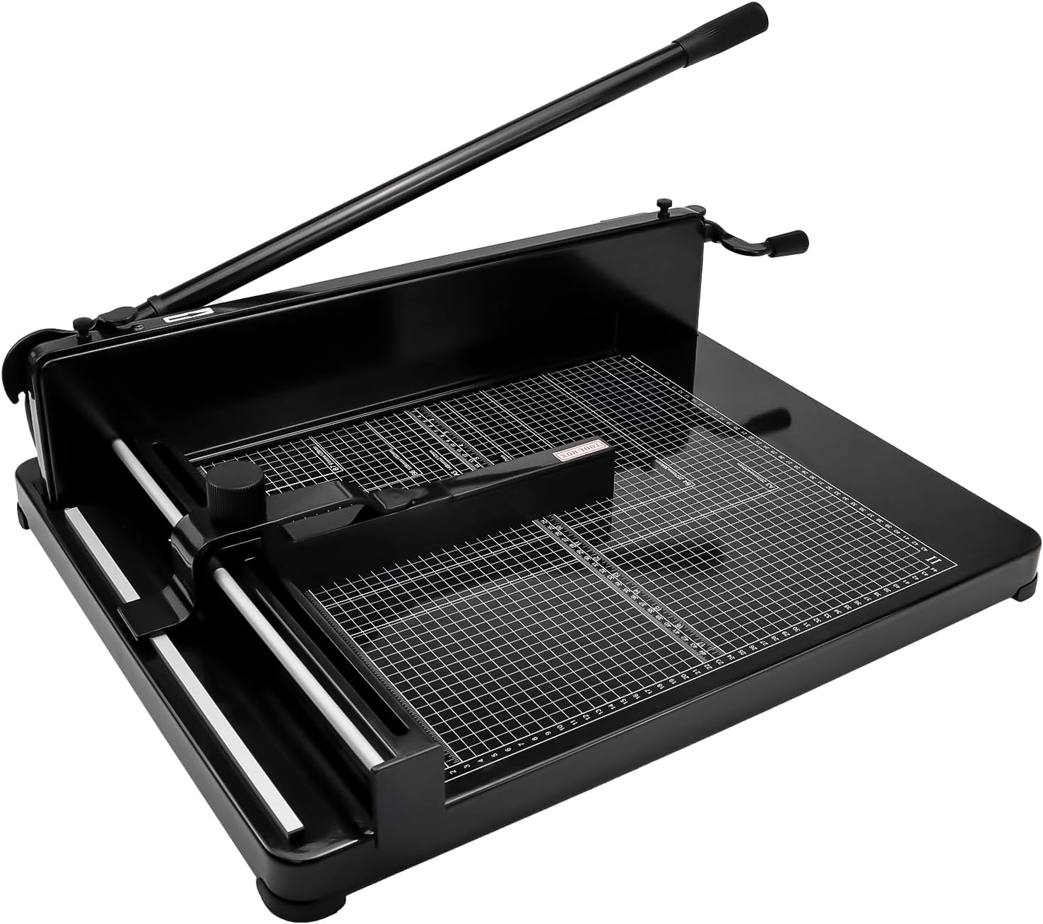 Heavy Duty Guillotine Paper Cutter,A3 17" 400 Sheets Capacity Stack Paper Trimmer,Metal Base Solid Steel Construction Trimmer Machine for Office,Commercial Use,Double Safety Protection,Black (A3 17")