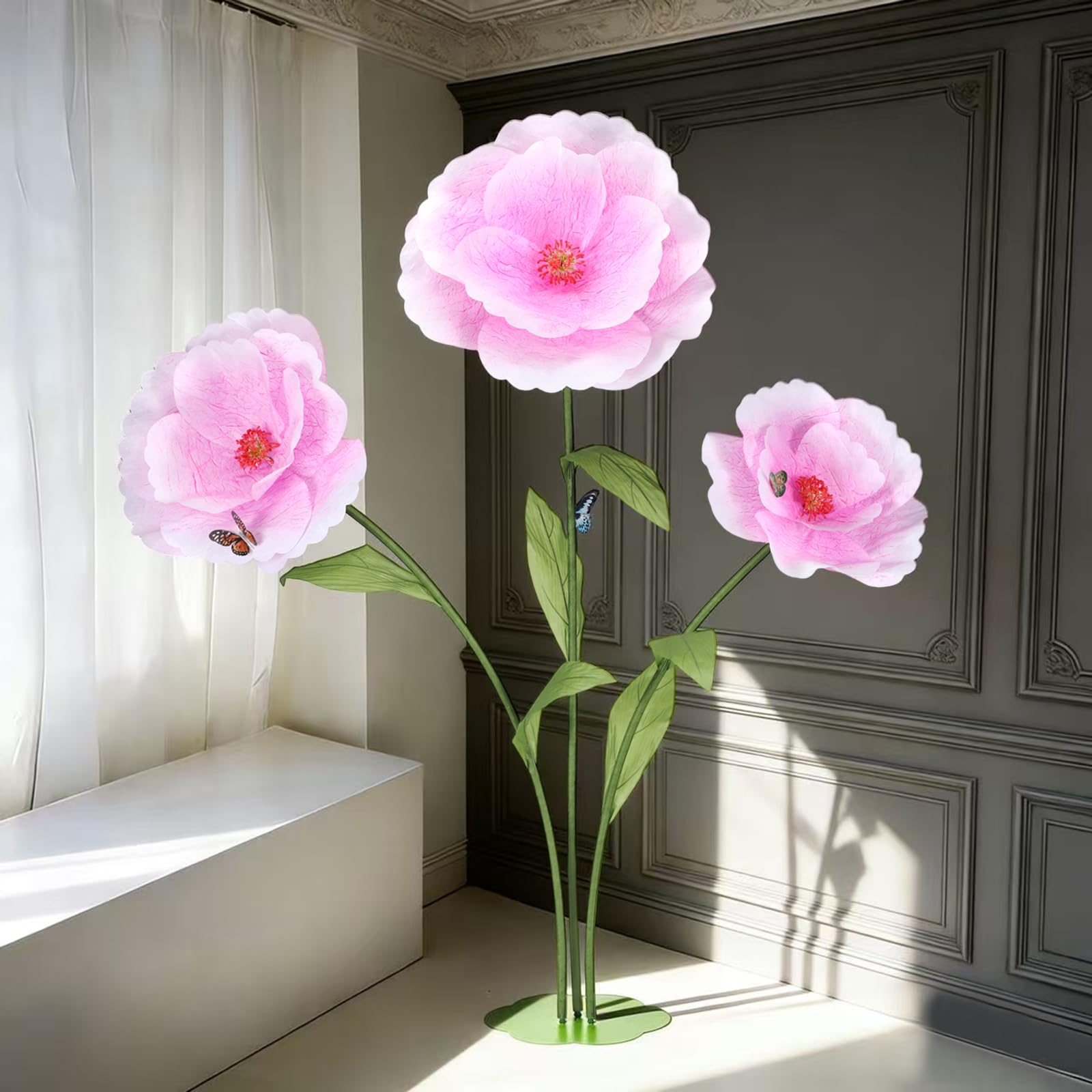 Photo 1 of Giant Flowers for Decoration with Stand 5.9Ft Large Paper Artificial Flower