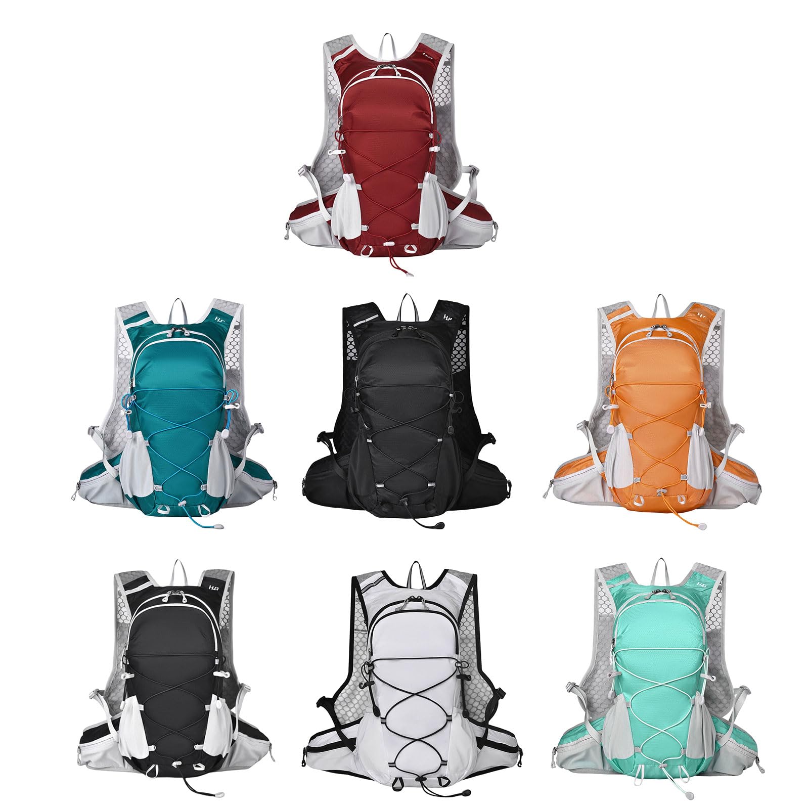Borsa da trekking multiuso in nylon e poliestere per uomo e donna, impermeabile, con scomparti multipli