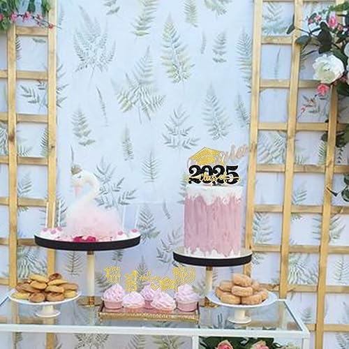 Miniatura 96 de Paquete de 24 adornos dorados para cupcakes de graduación 2025 con purpurina So Proud of You Done Diploma Graduation Cap Cupcake Picks Class of 2025