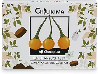 Chili Anzuchtset Aji Charapita – Die Königin der Chilis – Komplettes Starter Kit inkl. Samen, Erde & Vlies-Töpfen – Ideal für Einsteiger & als Geschenk