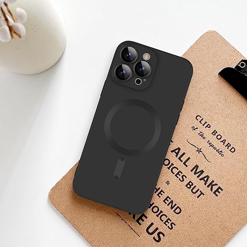 Miniatura 7 de Newseego - Funda magnética para iPhone 13 Pro Max, funda metálica de lujo con protector completo de lente de cámara para mujeres, niñas y hombres,