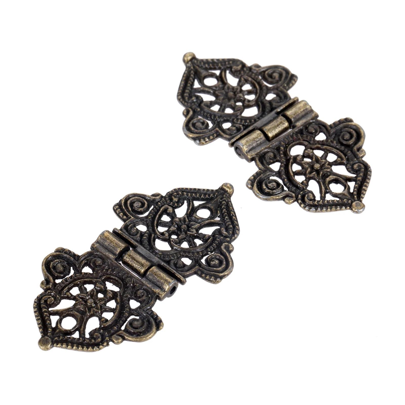 Charnière en dentelle haut de gamme bronze 53x28mm pour coffret décoratif