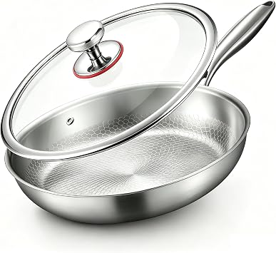 Nonstick Frying Pan, Professional Aluminum Skillet 12 inch