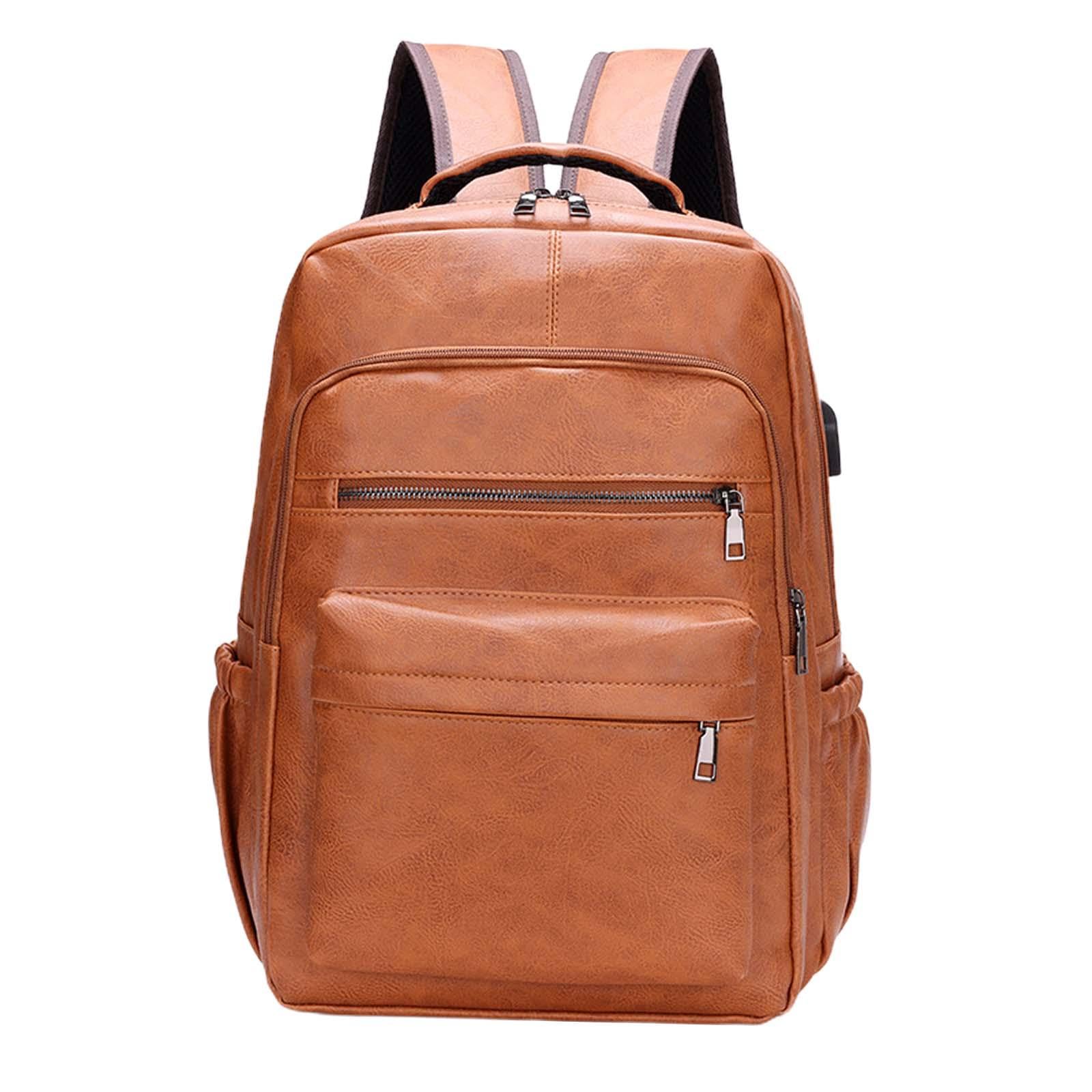 Zaino Porta PC Da Affari Sacca per Portatile Borsa Impermeabile Durevole con Porta di Ricarica Esterna Adatto per Professionisti E Studenti Universita, Giallo