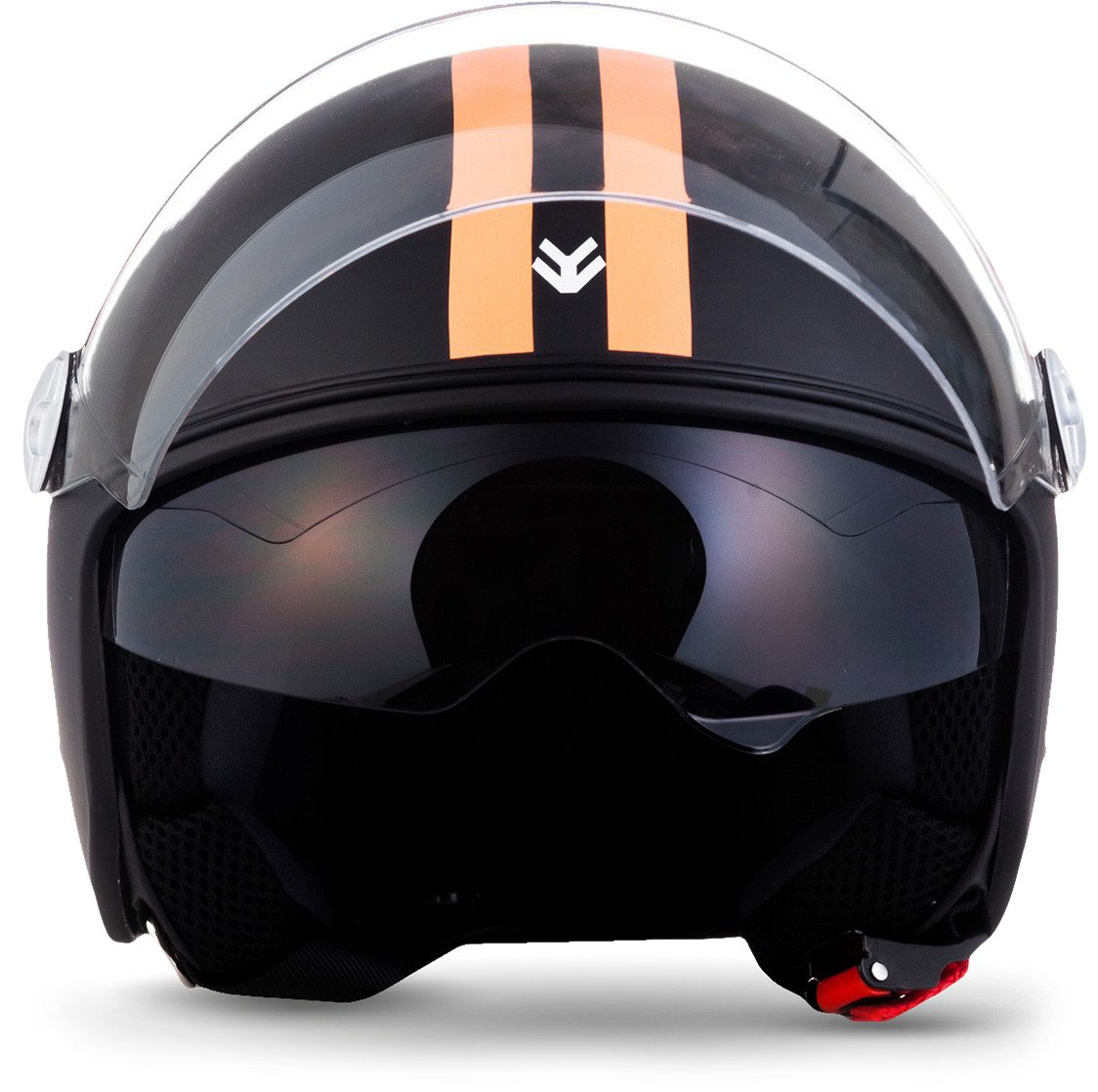 ARMOR HELMETS® AV-63 „Fun Matt Black“ · Jet-Helm · Motorrad-Helm Roller-Helm Scooter-Helm Moped Mofa-Helm Chopper Retro · ECE 22.05 Sonnenvisier Schnellverschluss Tasche XS–XXL (53-64cm)