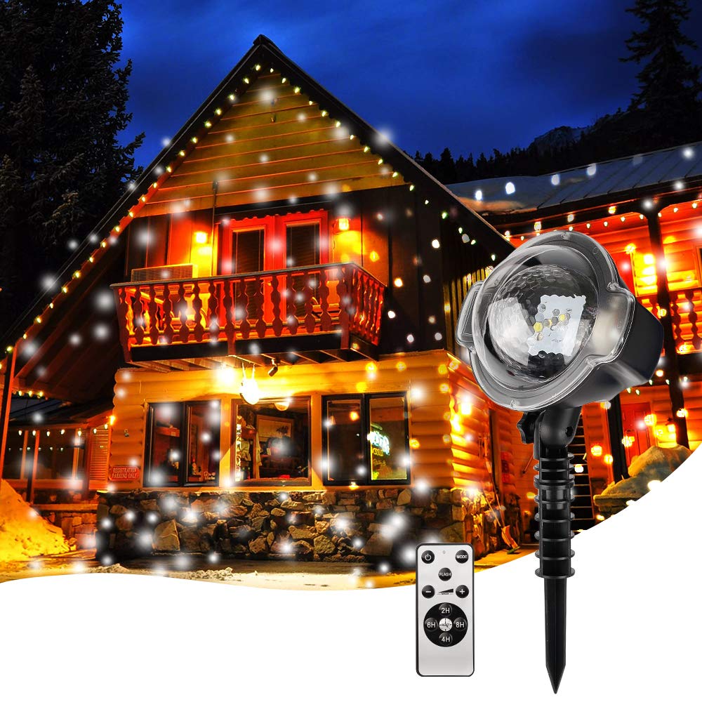 Proyector de Nieve Luces de Navidad con Control Remoto IP65 ...