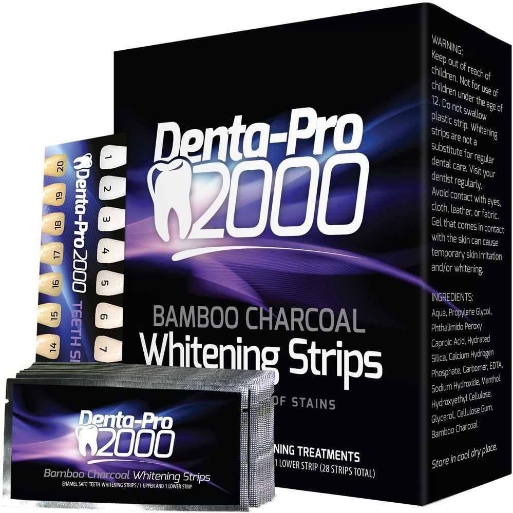 Teeth Whitening Activated Bamboo Charcoal Strips - Instantly See Results Without The Messy Charcoal Powders