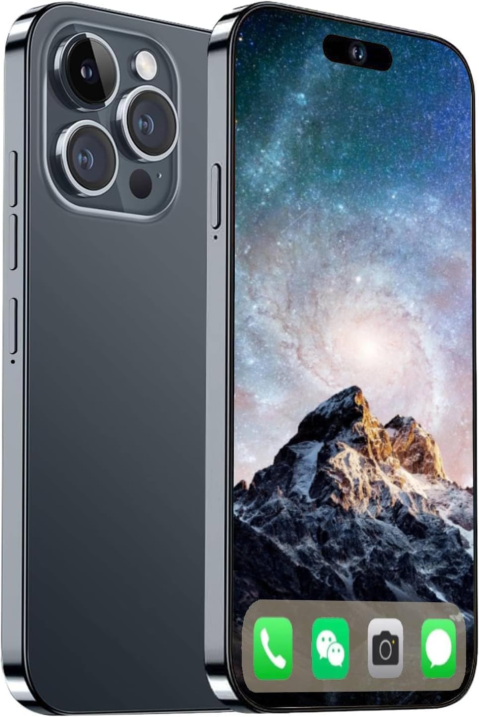 A15 Pro Max Unlocked Phone, 8GB+256GB Ultra Memory Cell Phone, Android 14.0 Smartphone, 6800 mAh Battey, Dual Standby, 5G Phone (Black)