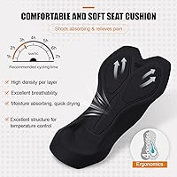 Vista 3 de Santic Pantalones largos de ciclismo para hombre, con bolsillo acolchado 4D