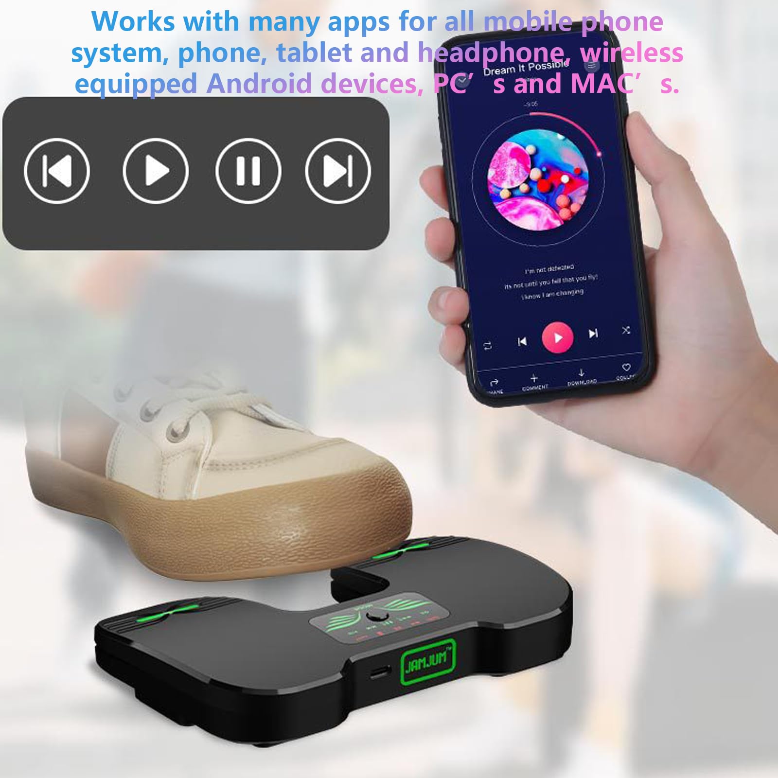 Wireless Page Turner Bluetooth Music Page Turner, Silent Turner Pedal for iPad Tablets Android IOS Phones Keyboard Foot Switches : Musical Instruments