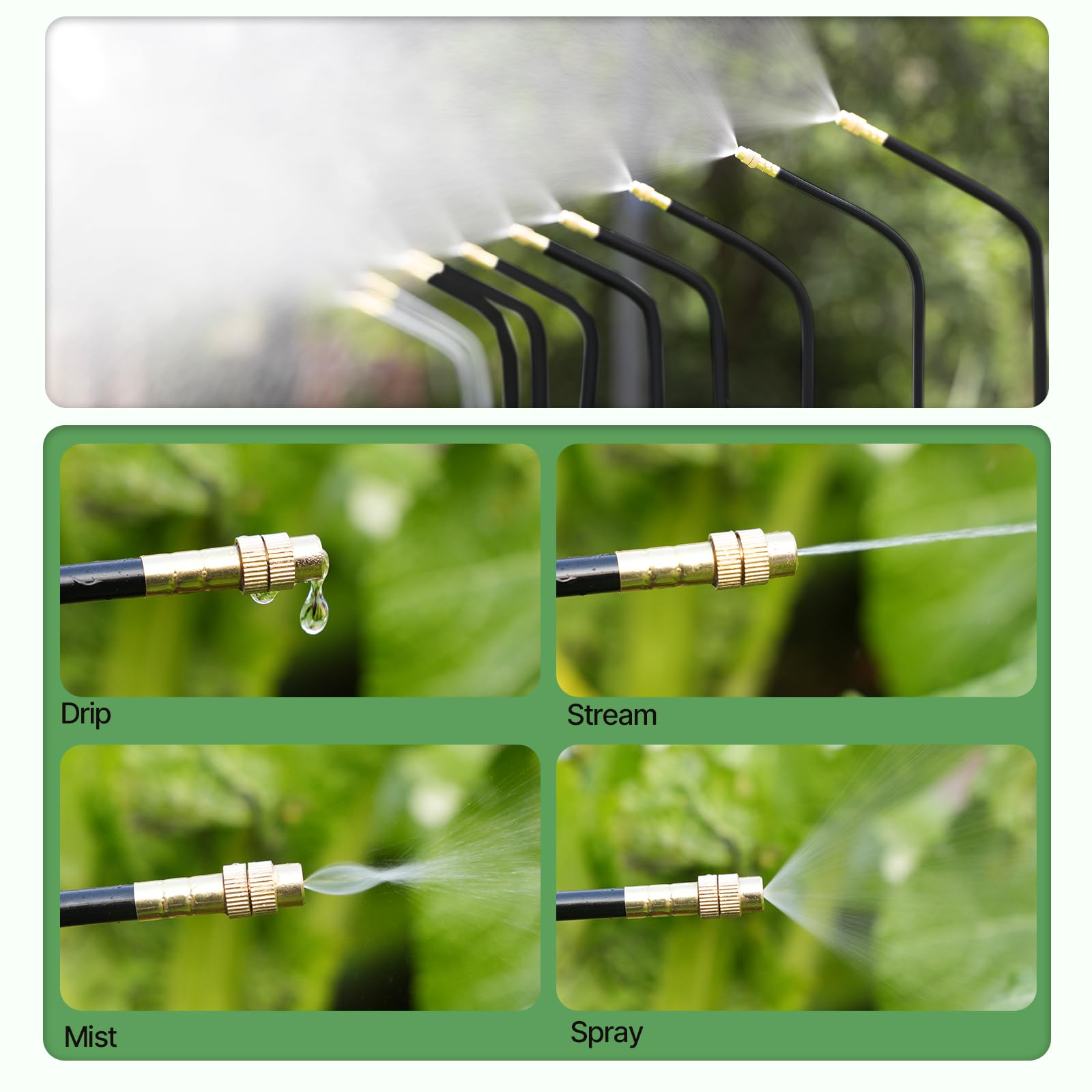 A ANLEOLIFE Kit di irrigazione automatica a goccia da 2,4 m con timer dell'acqua, 8 programmi personalizzati e schermo LCD, tubo a connessione rapida, ugelli regolabili e pieghevoli a 360° per aiuole