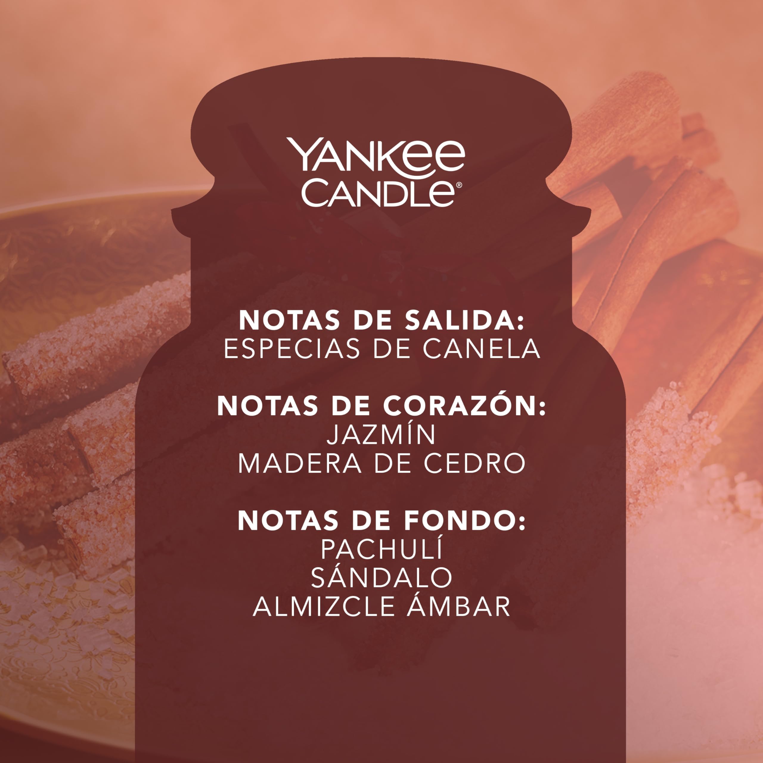 Yankee Candle Vela aromática Sparkling Cinnamon Place tarro grande 150 h
