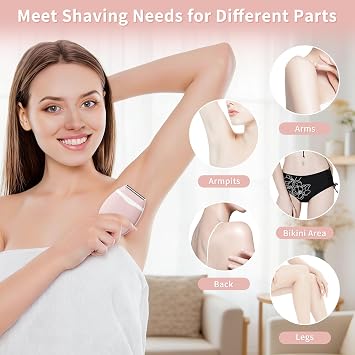 2026 Electric Razors for Women - Cordless Hair Removal for Women -Wet and Dry Use Razors and Facial Hair Remover - Portable Bikini Trimming - Gentle and Quick for Face/Legs/Underarms and Bikini Line