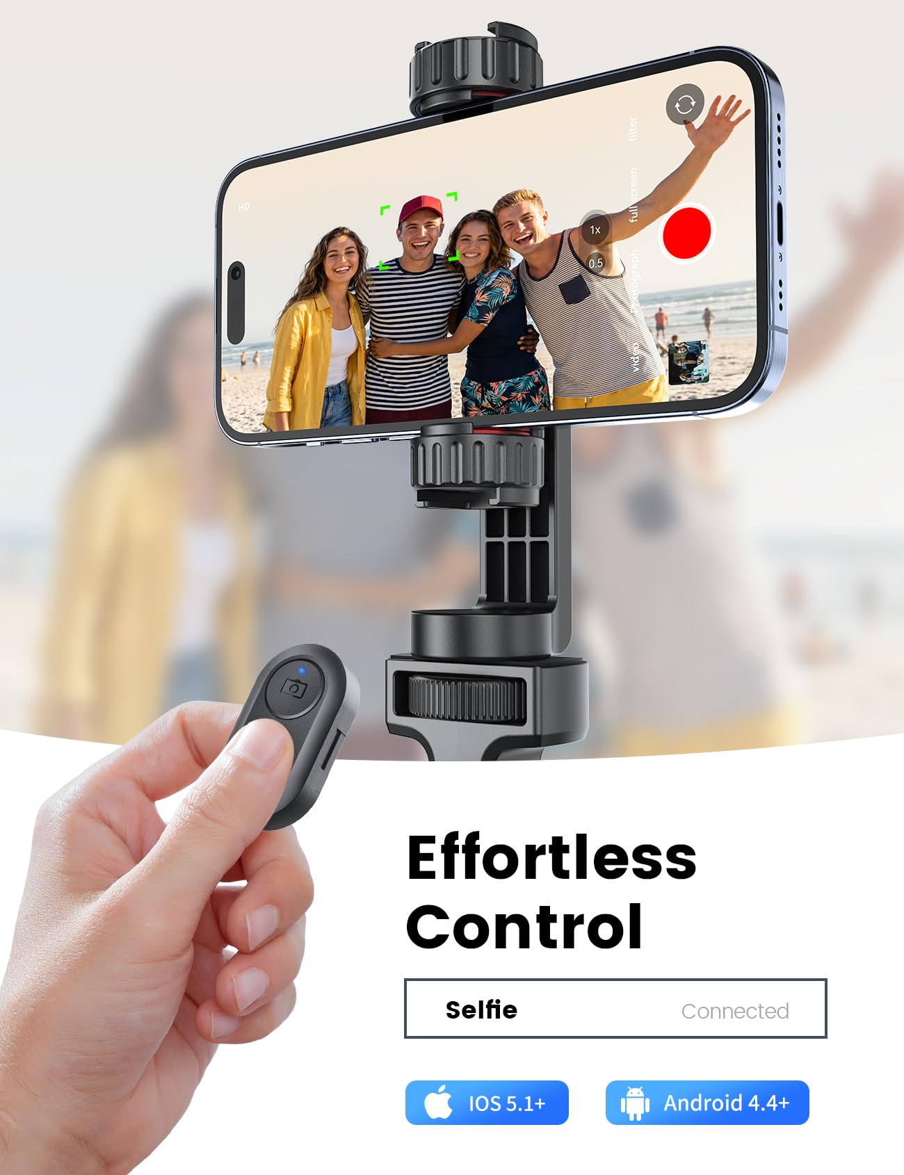 Trípode de teléfono móvil con luz LED de llenado, palo selfie trípode de 35 – 153 cm con mando a distancia Bluetooth, rotación de 360°, para iPhone Android, cámara TikTok YouTube Vlog Live Streaming
