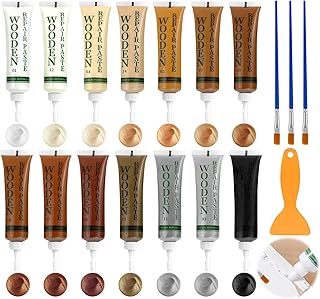 Laminat Reparaturset, Parkett Reparaturset 14 Farben, Holz Reparaturset, Möbel Reparatur set, Reparaturset von Risse Löcher Kratzer für Holzboden, Arbeitsplatte, Tür, Schrank, Treppe