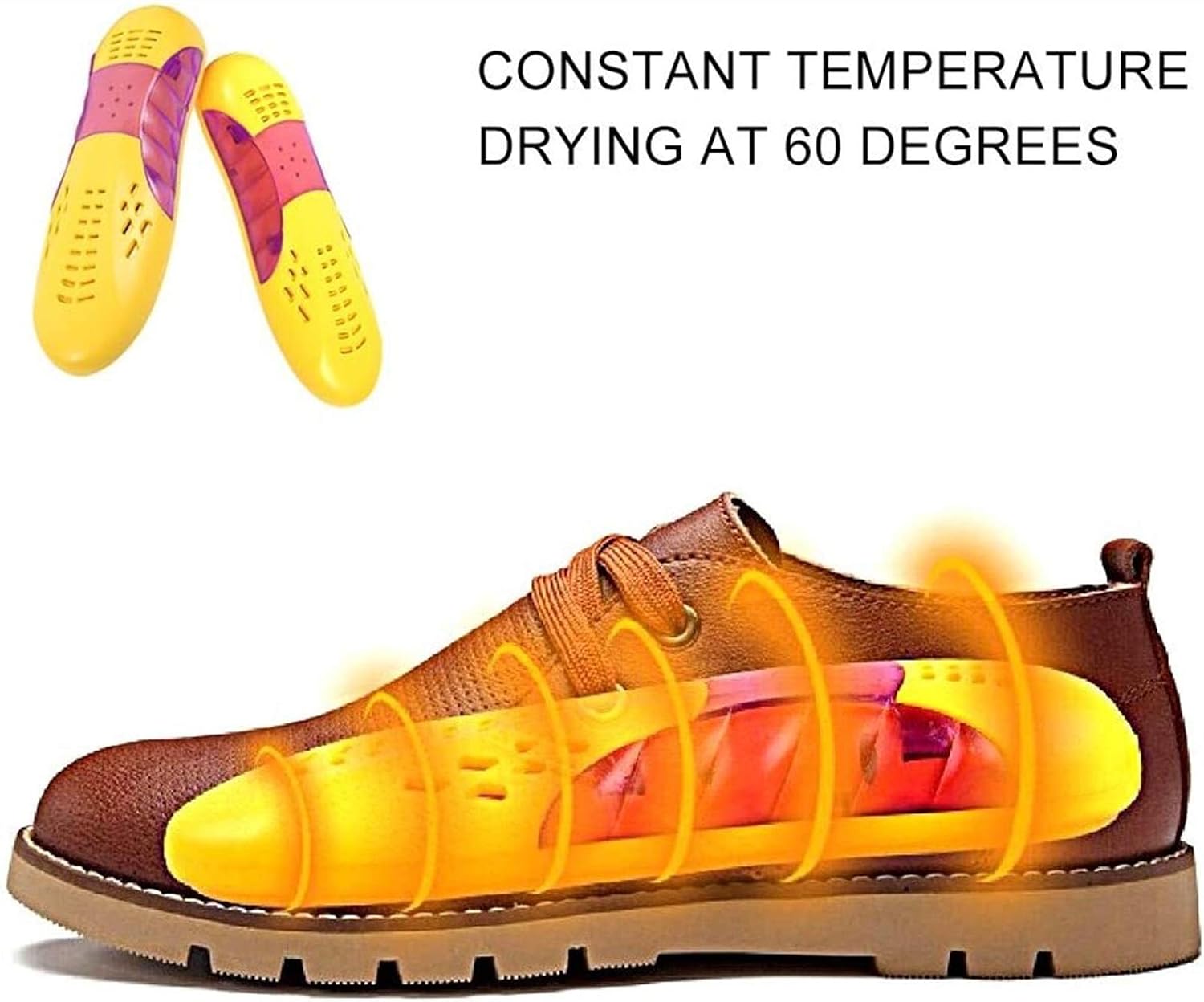 Shoe Dryer Dryer Light Shoe Dryer Shoe Warmer Shoe Dryer for Soccer Shoes Snowboard Boots Heater Warmer Boots Deodorant Dehumidifying Device Plastic Tray (Yellow Jp) (Yellow UK)