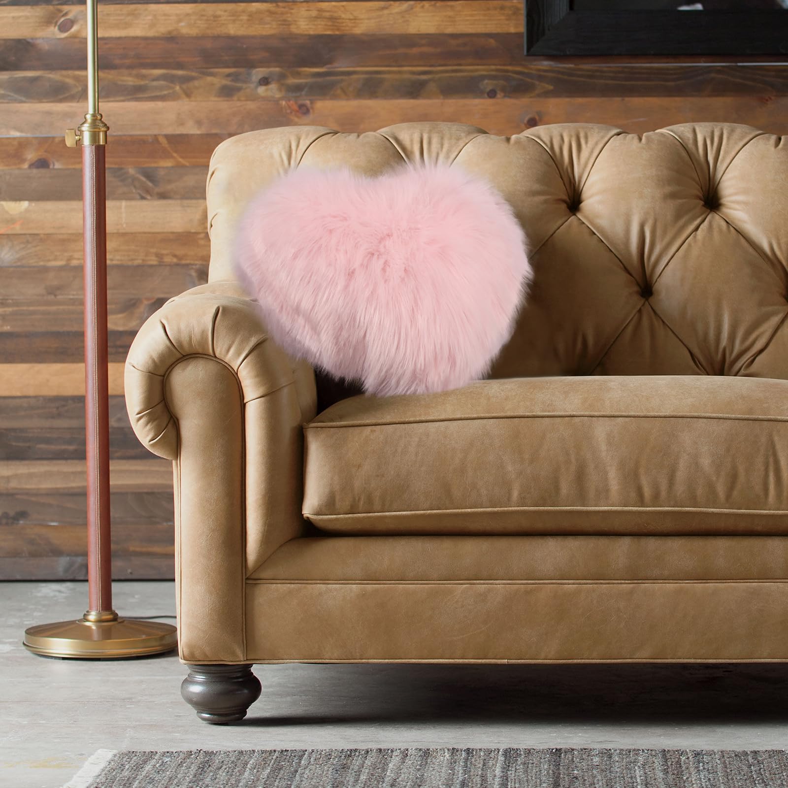 Coussin Décoratif En Forme De Cœur En Peluche - Violet, 30 Cm - Pour Chambre Enfant, Canapé, Décoration