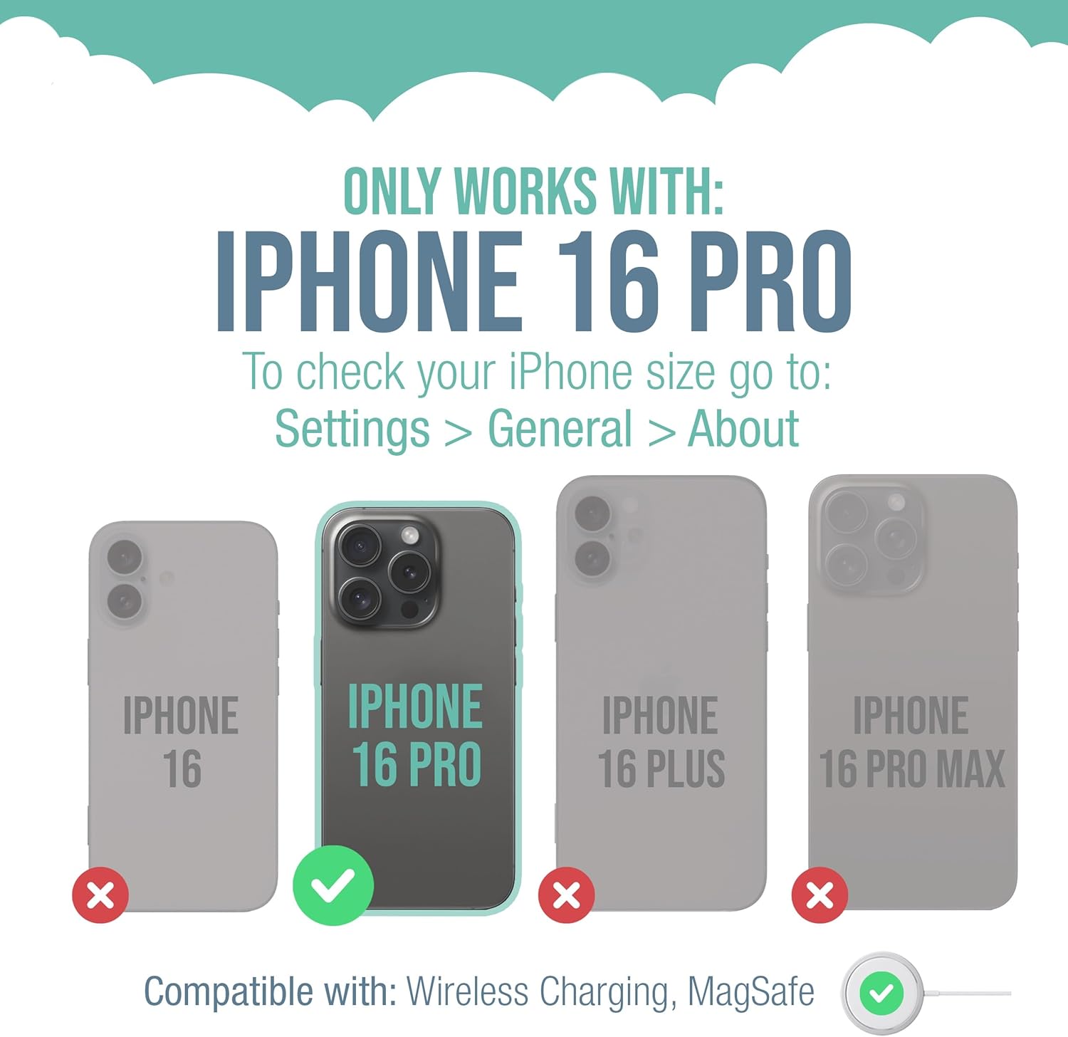 Smartish - Straight to My Heartleaf - iPhone 16 Pro MagSafe Armor Case - Gripzilla [Rugged & Tough] Heavy Duty Armor Case - Fits iPhone 16 Pro