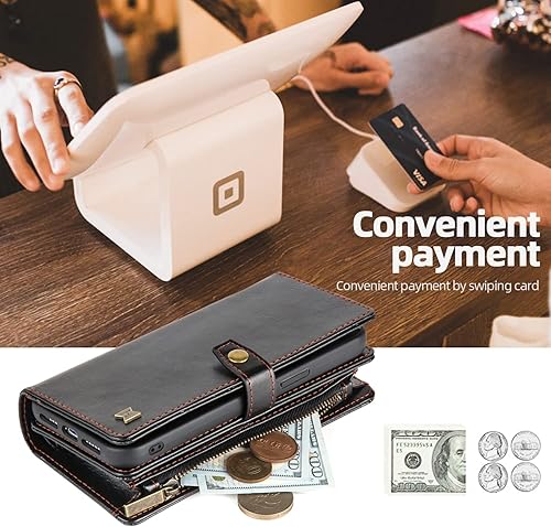 Miniatura 4 de Funda tipo cartera para iPhone 15 Pro, funda para iPhone 15 Pro con tarjetero, funda de cuero para iPhone 15 Pro para mujeres y hombres, funda