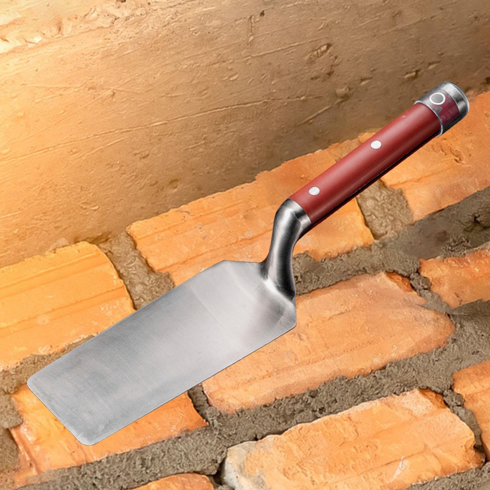 Paleta de Yeso para Enlucido Herramienta de Albañil de Acero Inoxidable Fácil de Limpiar Adecuada para Reparación Pared, 71 Mm X 185 Mm