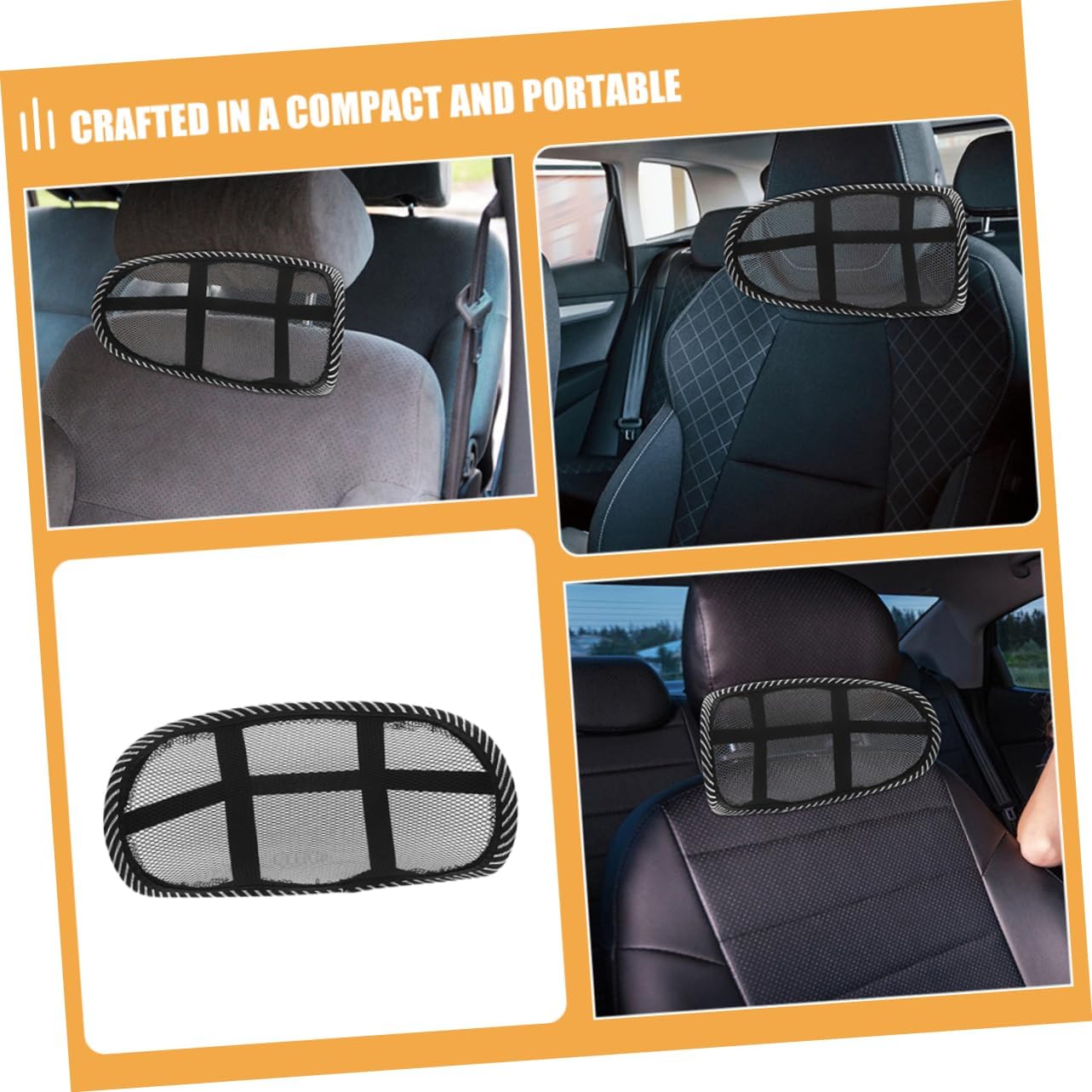 ULTECHNOVO 2pcs Summer Car Headrest Pillows for Front Seat Neck Support image 4