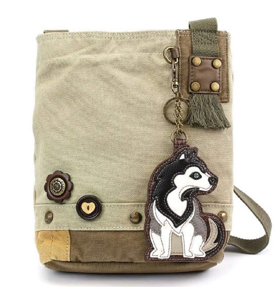 CHALA Patch Cross-Body Women Handbag, Canvas Messenger Bag Olive, Metal Charming Cross - Oliv, Medium — view 10