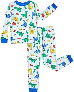 PATPAT Toddler & Kids Pajama Sets with Bamboo Viscose, Snug Fit Pjs for Girls, All-Season Comfort Sleepwear, Ages 2-12 Years
