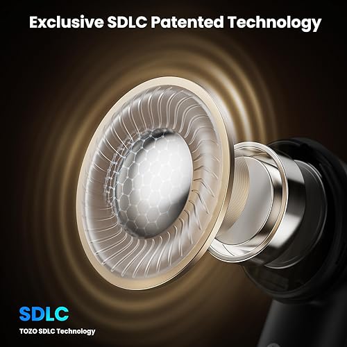 Miniatura 4 de TOZO NC20 Auriculares inalámbricos con cancelación activa de ruido, auriculares impermeables IPX8, graves estéreo de sonido LDAC de alta resolución,