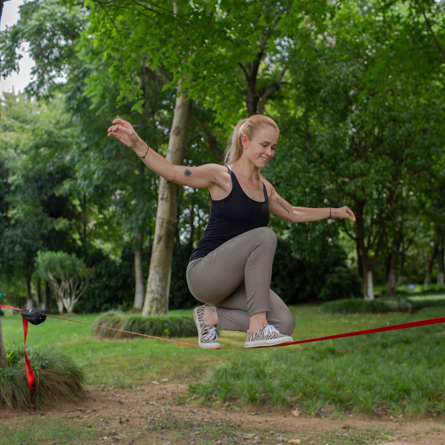 Buy 15M Slackline Kit120kg Weight Capacity for BeginnersPerfect Slack