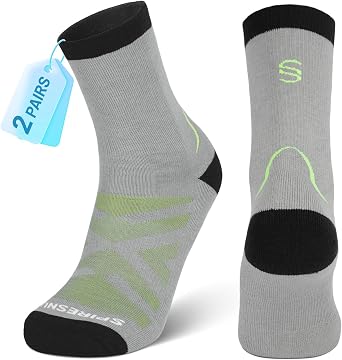 2-Pack Moisture-Wicking Hiking Socks for Men & Women - Quick-Dry, Anti-Blister & Odor Control for Running, Trekking